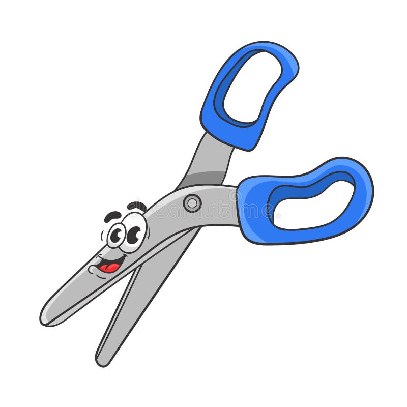 Scissors clip art cartoon illustration Stock Vector by ©izakowski