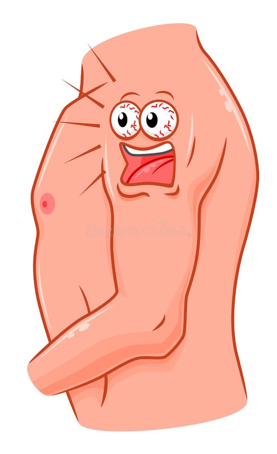 Cartoon screaming shoulder stock illustration