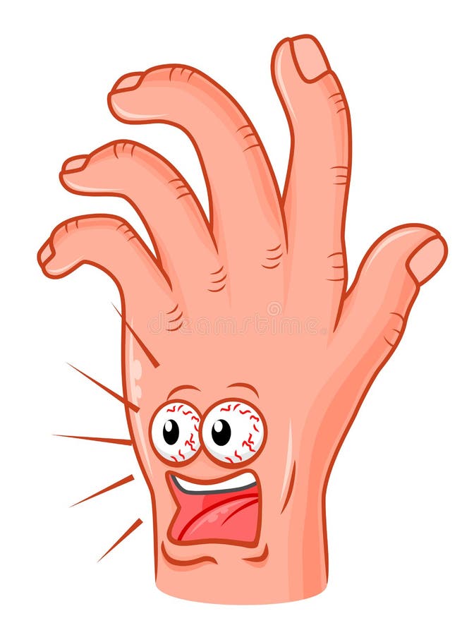 Cartoon screaming wrist royalty free illustration