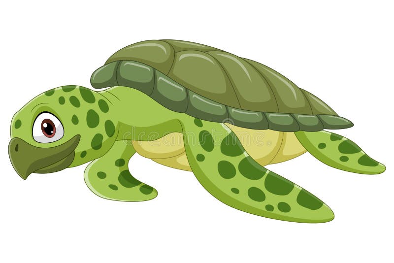 Cartoon Sea Turtle on White Background Stock Vector - Illustration of reptile, creature: 215186672 Cartoon Sea Turtle on White Background Stock Vector - Illustration of reptile, creature: 215186672