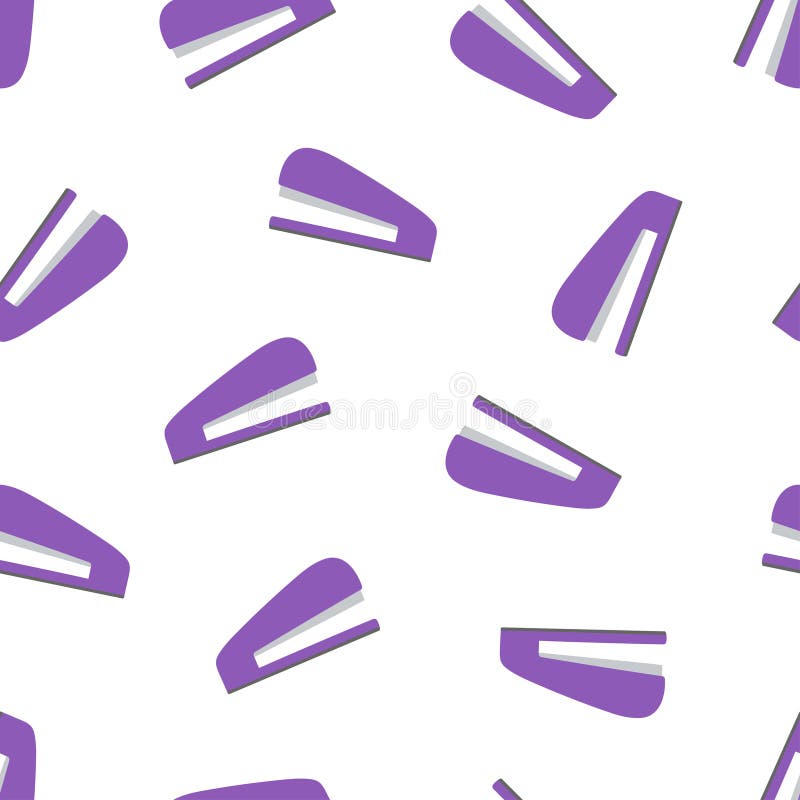 Cartoon Purple Stapler Doodle Style School Stock Vector (Royalty Free)  2357402683
