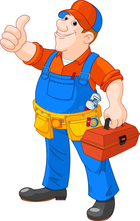 Cartoon serviceman vector illustration