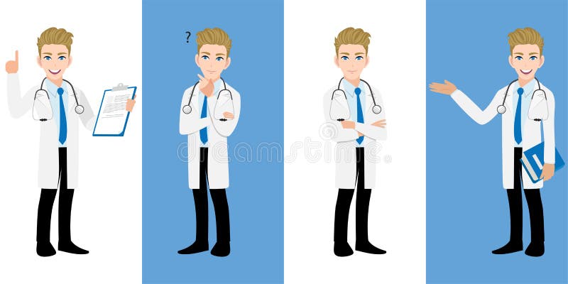 conjunto de personagens de desenhos animados de médica, senhora médica em  poses diferentes, trabalhador médico ou