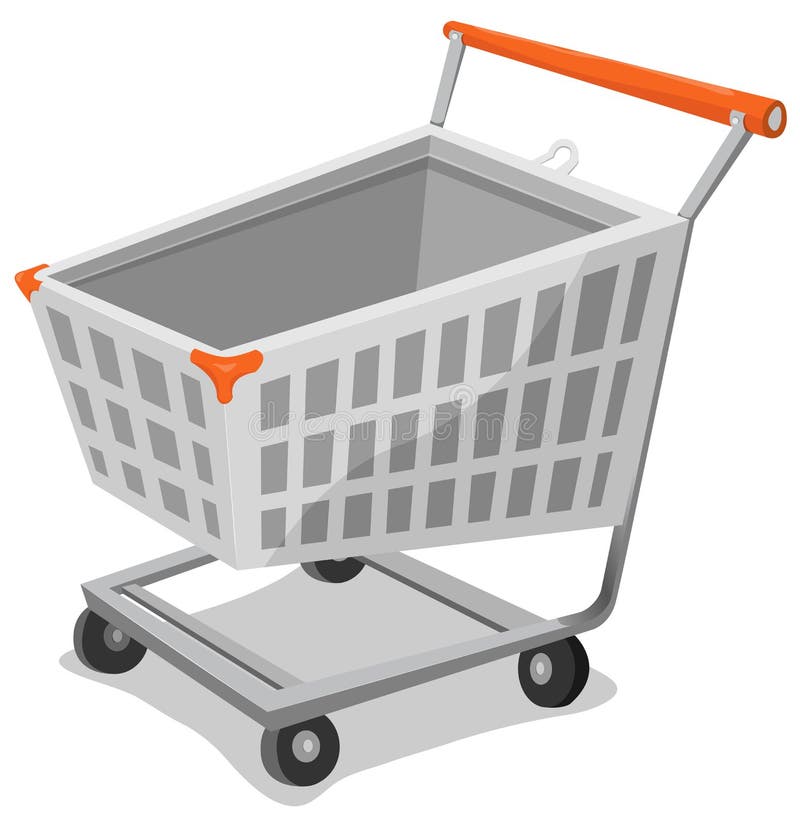 Cartoon Shopping Cart stock vector. Illustration of business - 22927250