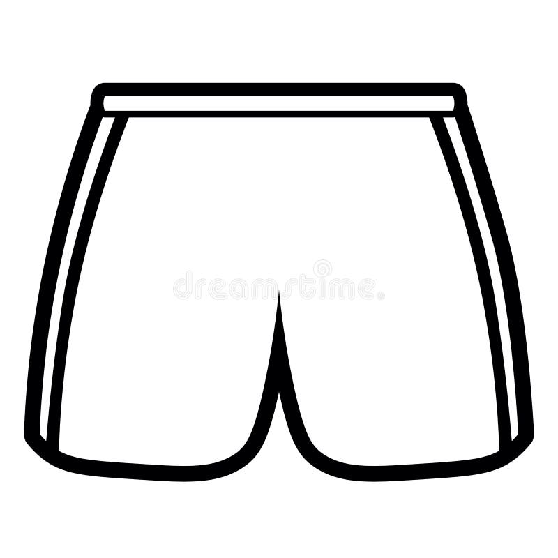 Cartoon Shorts Isolated on White Background Stock Illustration ...