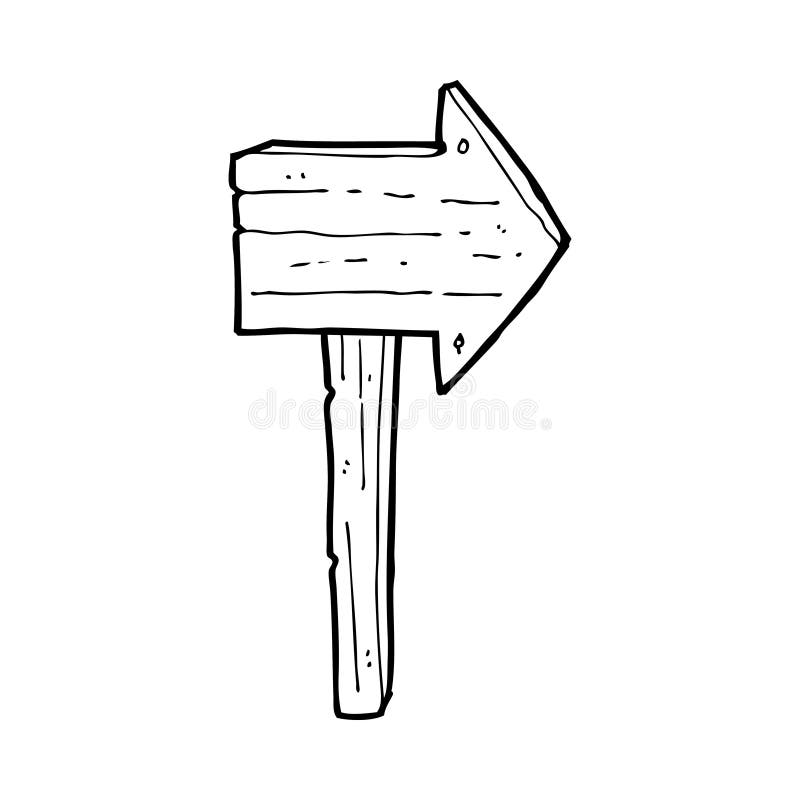 cartoon sign post