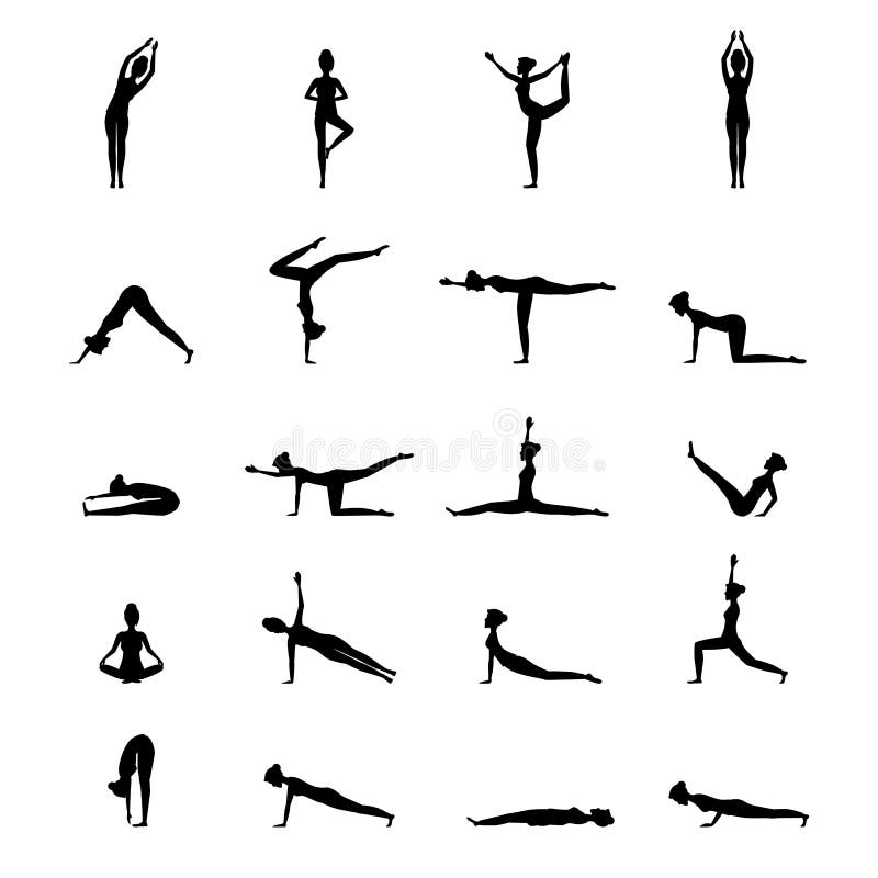 Silhouette Wellness Woman Stock Illustrations – 23,433 Silhouette ...