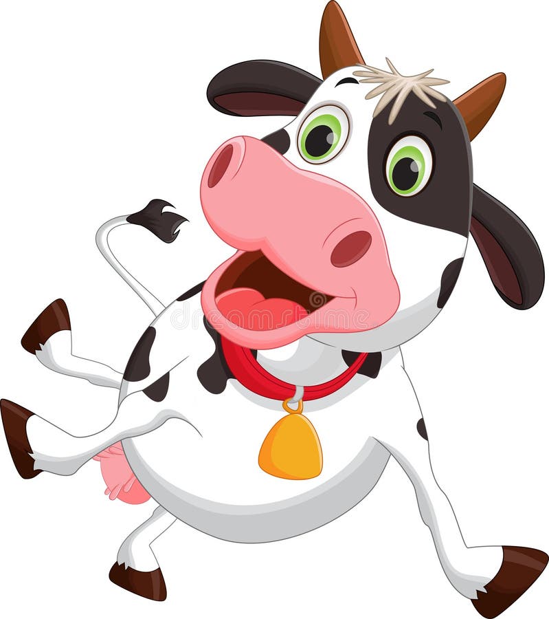 Cartoon silly cow stock vector. Illustration of young - 72175493