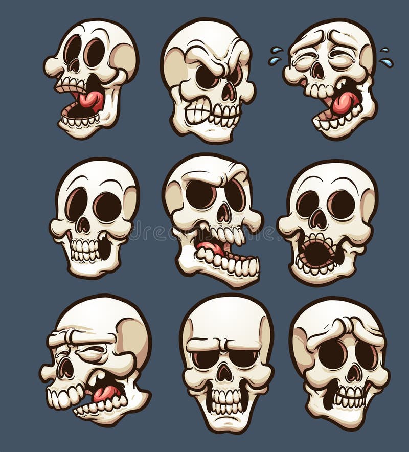 Cartoon skulls stock vector. Illustration of serious - 100229335 Cartoon skulls stock vector. Illustration of serious - 100229335