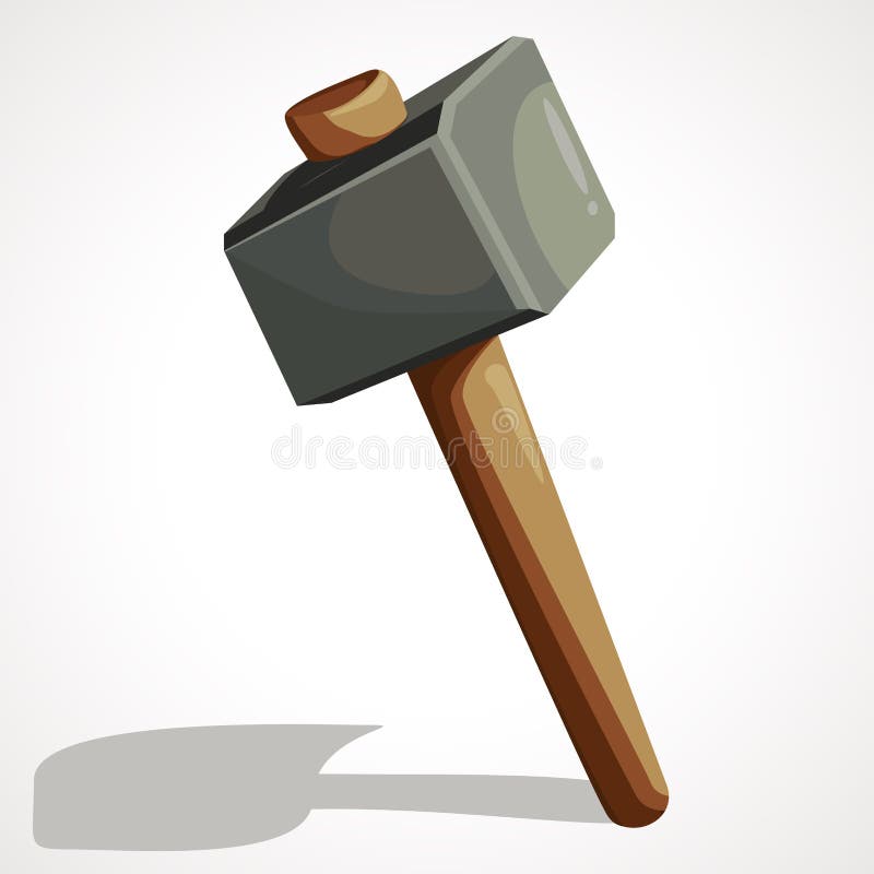 Cartoon sledge hammer stock vector. Illustration of builder - 112753413