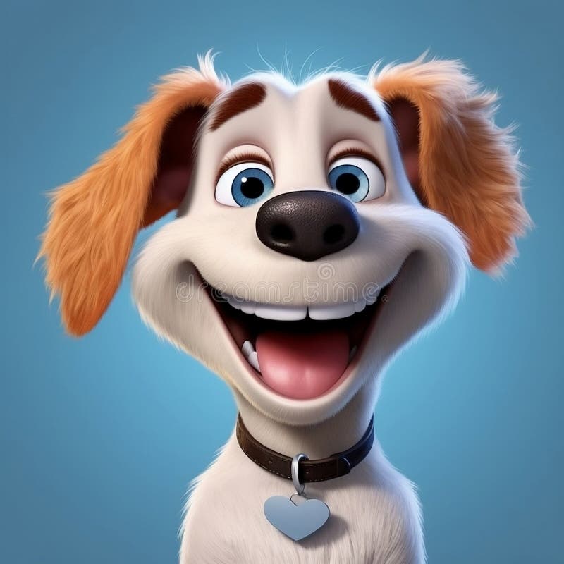 Premium Photo  Smiling kind dog. cartoon character for children's books.  generated by ai