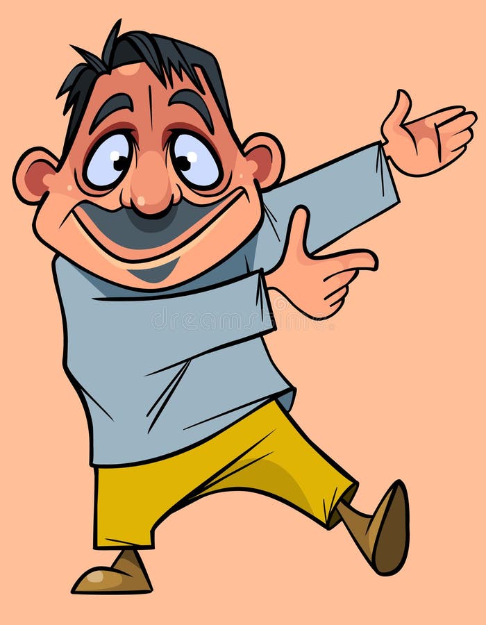 Cartoon Smiling Man Pointing His Hands To the Side Stock Vector - Illustration of person, attractive: 197127445 Cartoon Smiling Man Pointing His Hands To the Side Stock Vector - Illustration of person, attractive: 197127445
