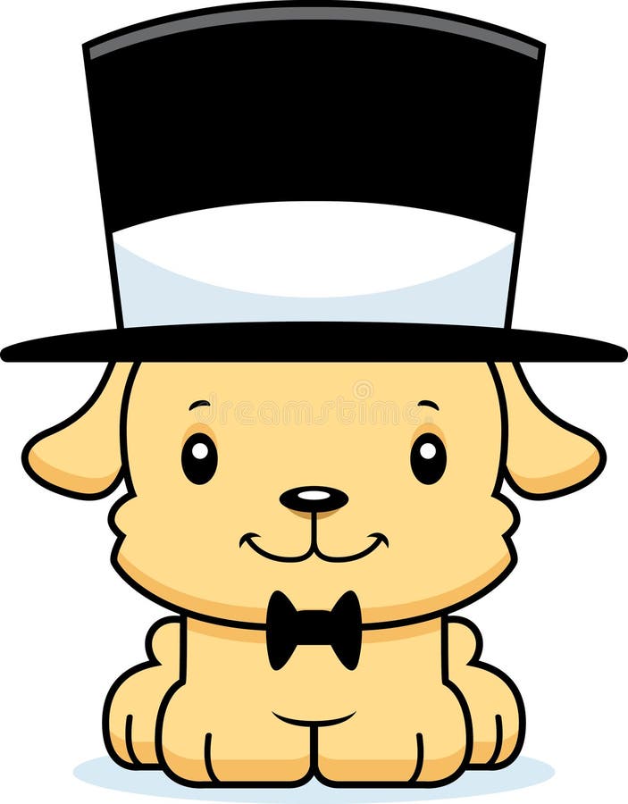 Cartoon Dog Top Hat stock vector. Illustration of isolated 100398952