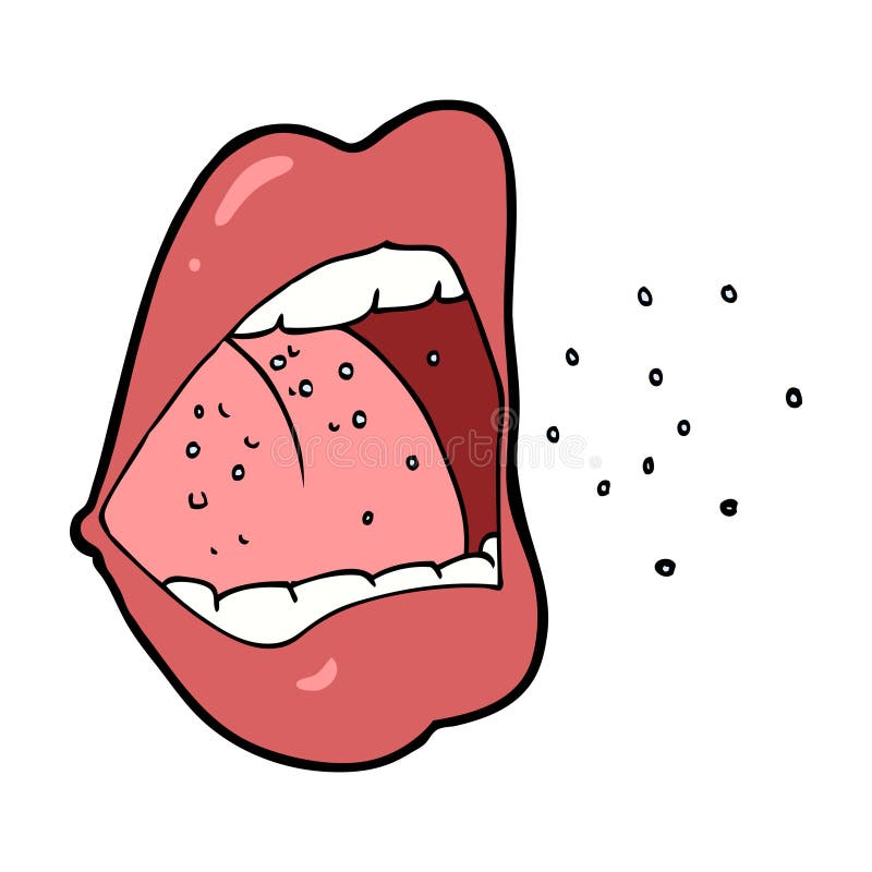 cartoon sneezing mouth