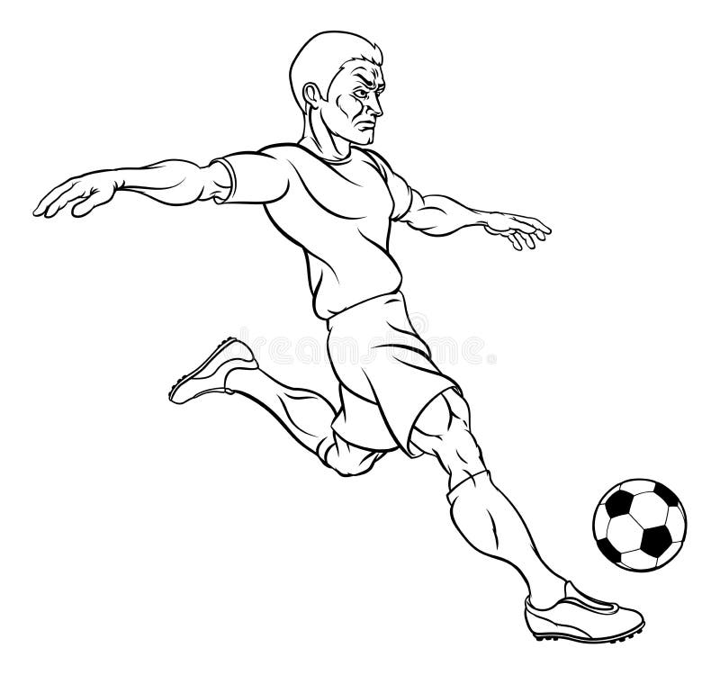 Cartoon Soccer Football Player Stock Vector - Illustration of graphic,  isolated: 78870374