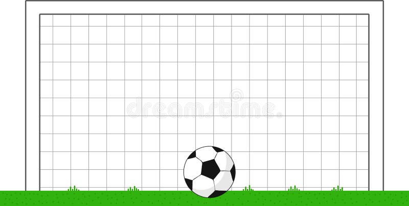 Cartoon Soccer Goal With Ball Stock Illustration Illustration Of Looking Comic