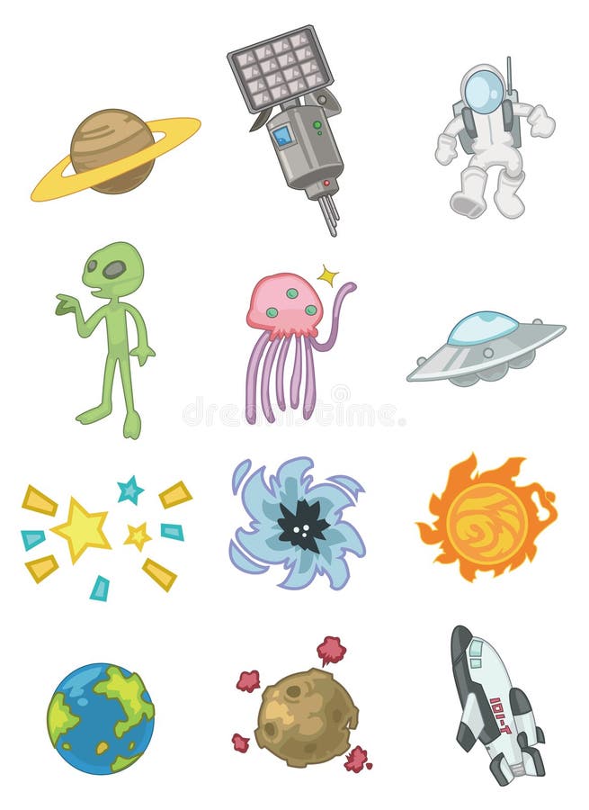 Cartoon space icon vector illustration