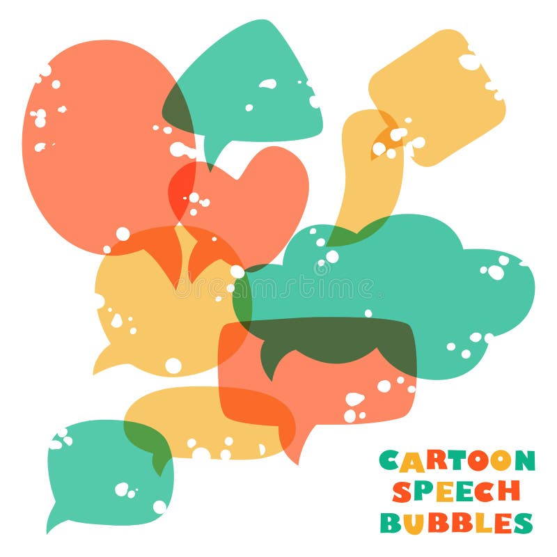 Cartoon speech bubbles. Different sizes and forms. vector illustration Cartoon speech bubbles. Different sizes and forms. vector illustration