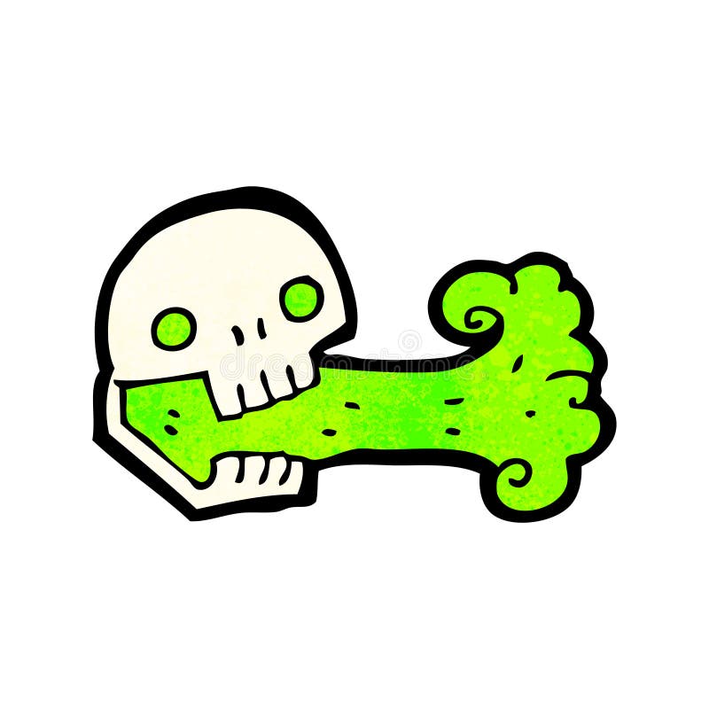 cartoon spooky skull