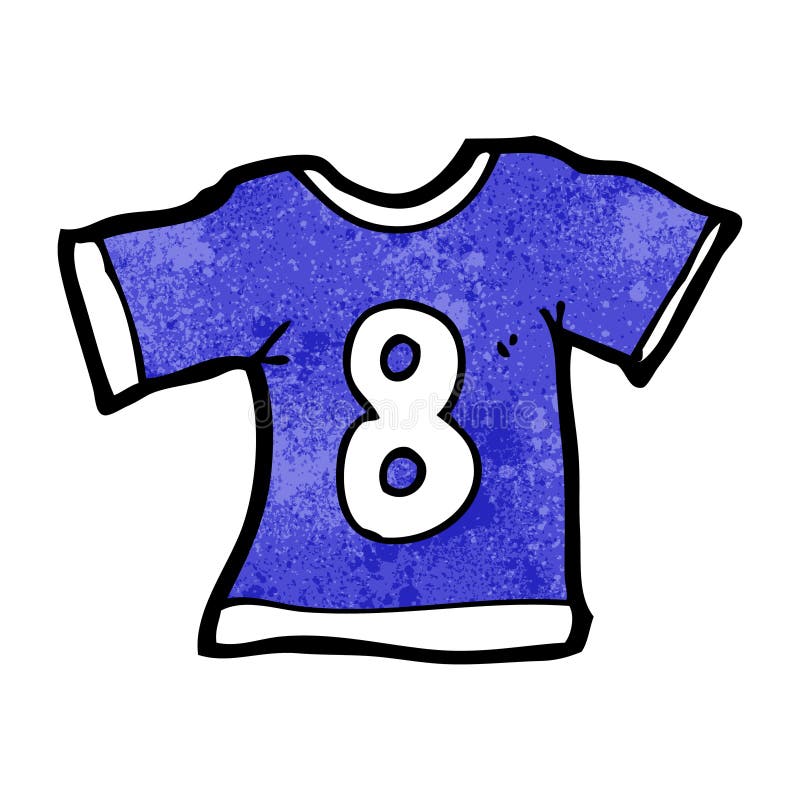 cartoon sports shirt with number eight