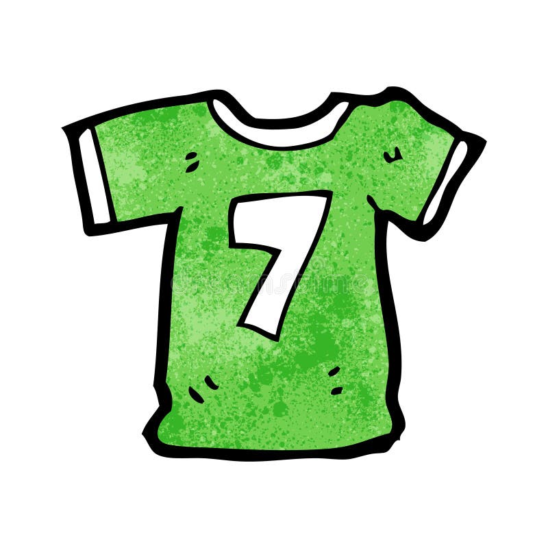 cartoon sports shirt with number seven