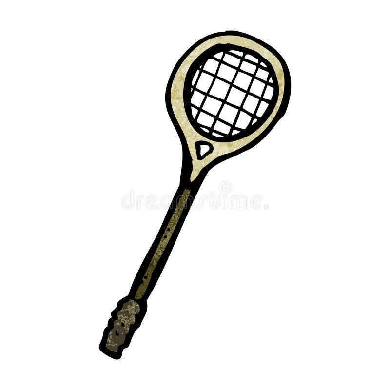 cartoon squash racket