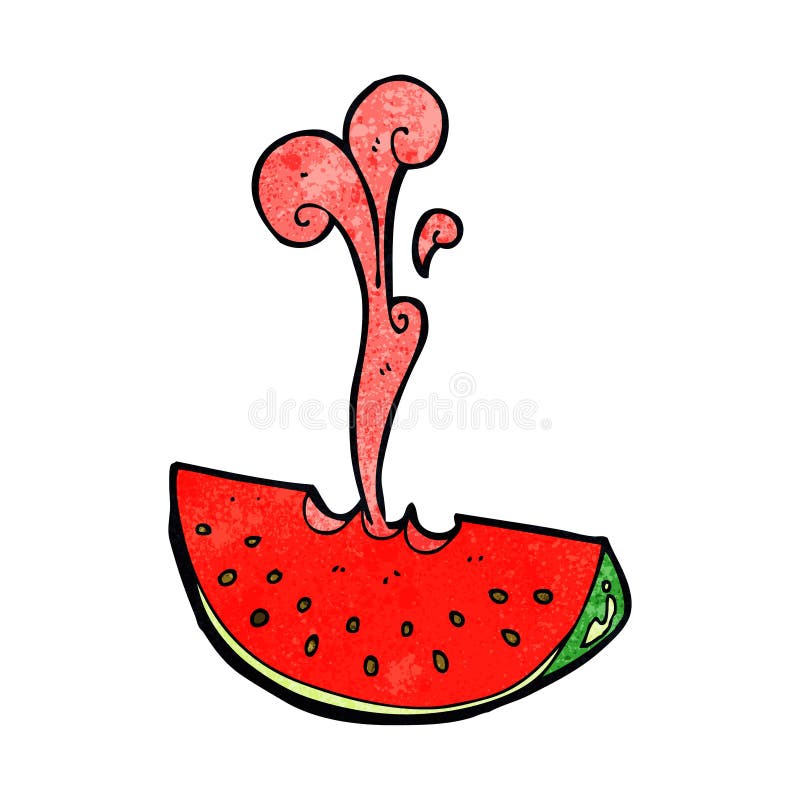 cartoon squirting watermelon