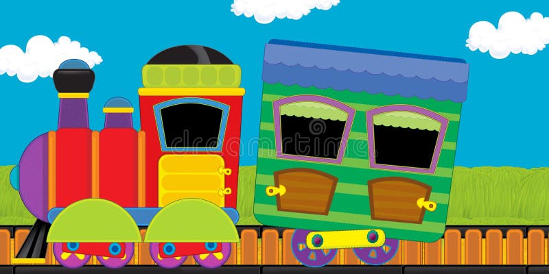 Cartoon Steam Train on Tracks on the Meadow - Illustration for Children Kids Stock Illustration - Illustration of carriage, bright: 164584169 Cartoon Steam Train on Tracks on the Meadow - Illustration for Children Kids Stock Illustration - Illustration of carriage, bright: 164584169