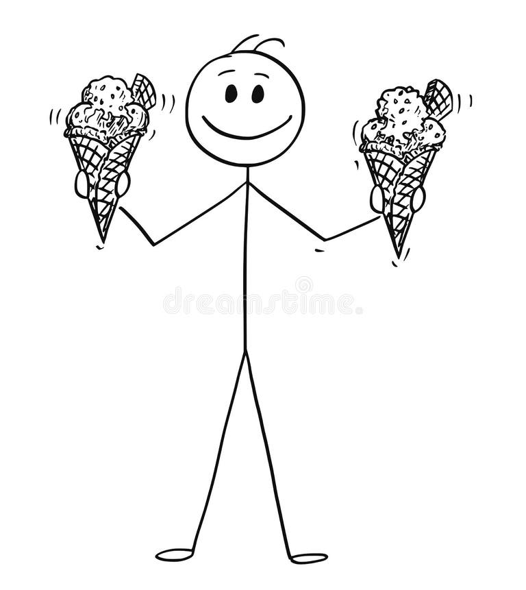 Cartoon Cream Holding Ice Man Stock Illustrations 283 Cartoon Cream