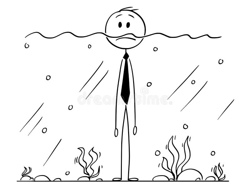 Cartoon of Businessman Standing in Water with Surface Above His Chin Stock Vector - Illustration of entrepreneur, cartoon: 132458154 Cartoon of Businessman Standing in Water with Surface Above His Chin Stock Vector - Illustration of entrepreneur, cartoon: 132458154