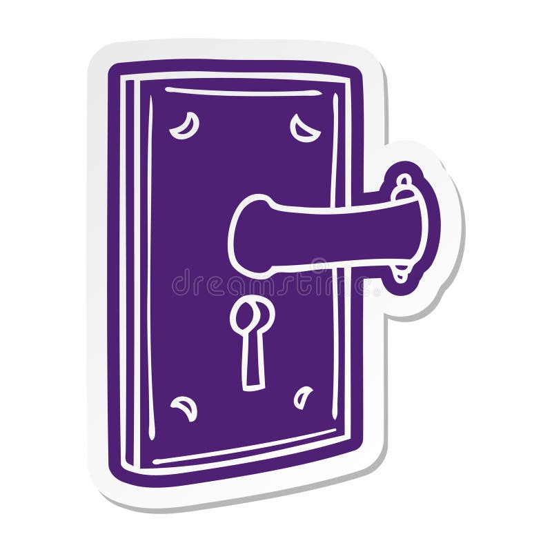 Cartoon Sticker Of A Door Handle Stock Vector Illustration of cartoon, door 150404353