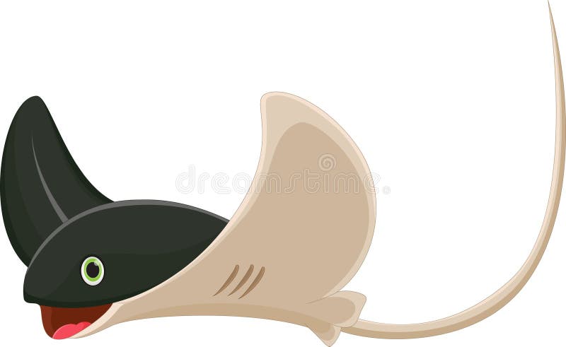 Cartoon stingray stock vector. Illustration of cartoon - 70213284