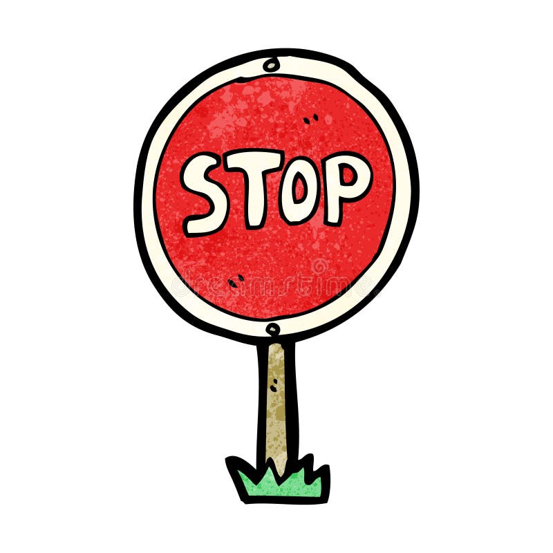 cartoon stop symbol.