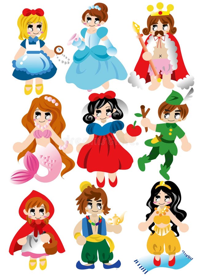 Cartoon story people icon stock illustration