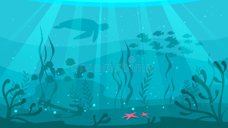 cartoon style underwater background