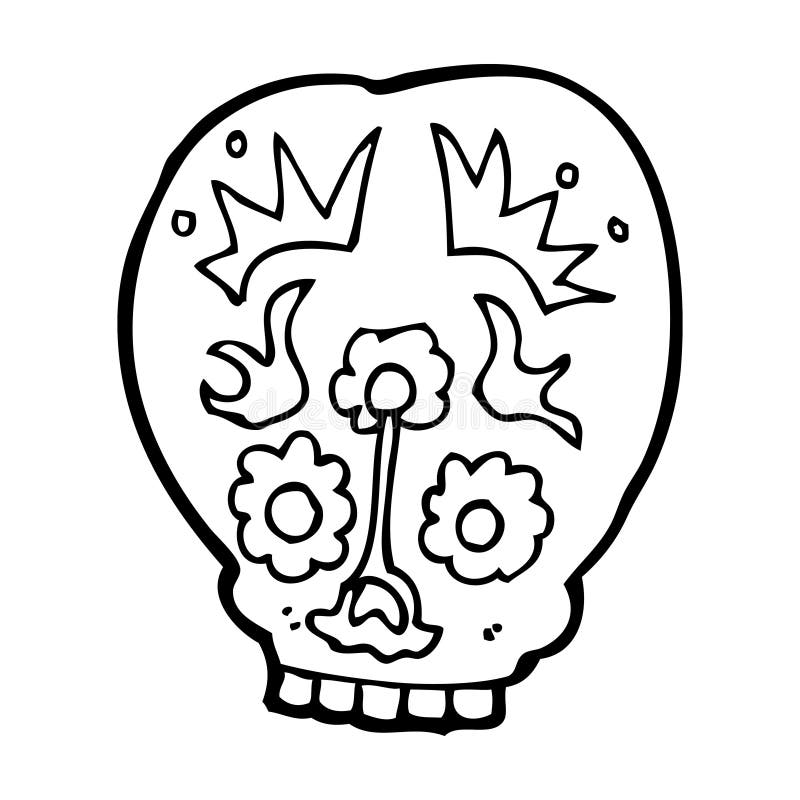 cartoon sugar skull