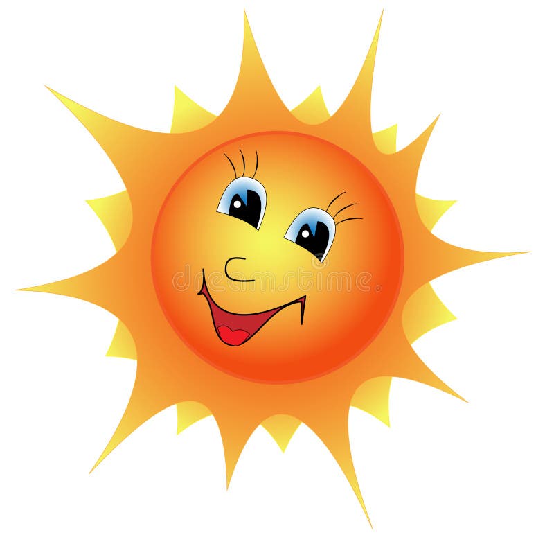 Happy Sun Cartoon Behind the Cloud Stock Vector - Illustration of ...