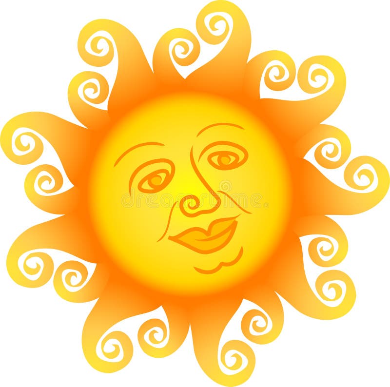 Cartoon Sun With Face