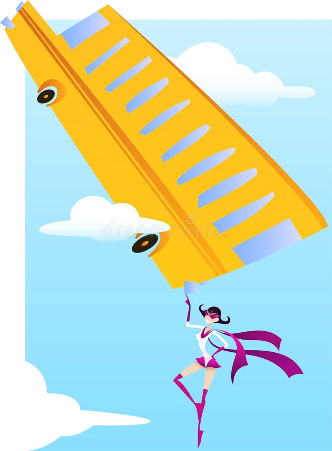 Cartoon Super Girl Holding a Bus in the Air Stock Illustration - Illustration of build, flying: 86665408 Cartoon Super Girl Holding a Bus in the Air Stock Illustration - Illustration of build, flying: 86665408