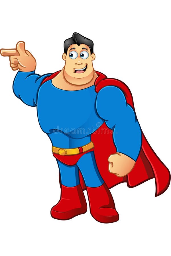 A Cartoon Superhero Character Stock Vector - Illustration of strong ...