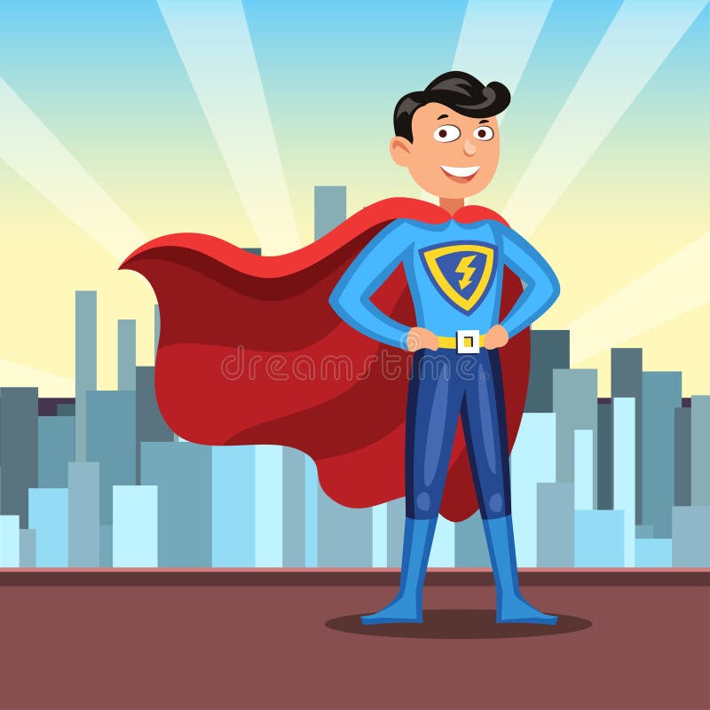 Cartoon Superhero Red Cape Stock Illustrations – 6,270 Cartoon ...