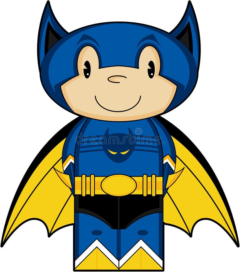Cartoon Superhero stock vector. Illustration of strength - 85428645