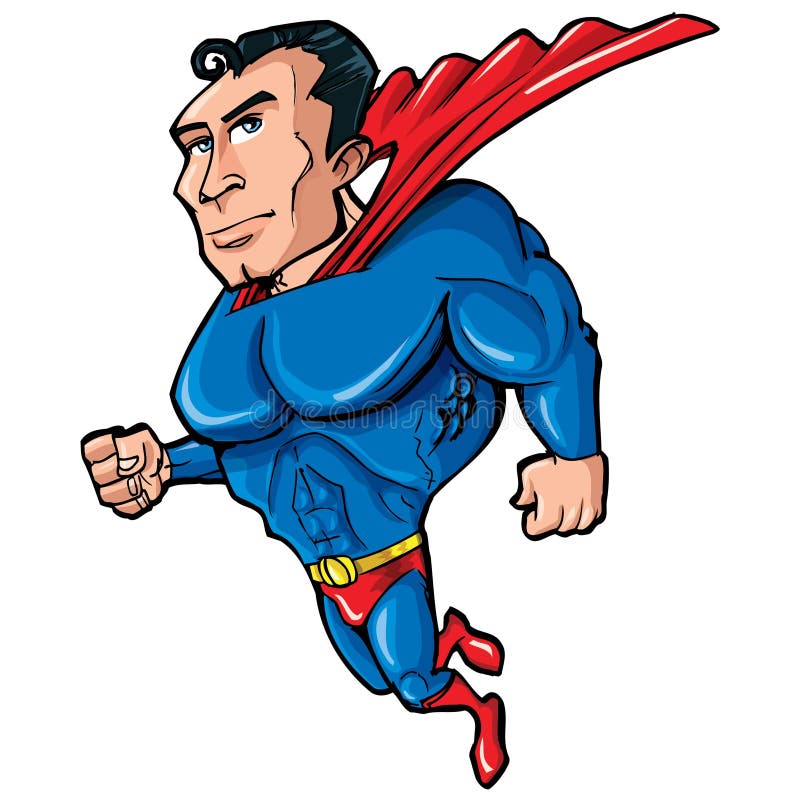 Cartoon superman flying stock vector. Illustration of body - 19074451