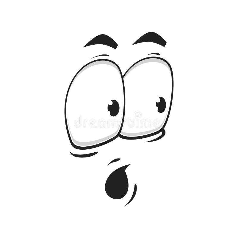 Scared Funny Face Cartoon Emoji - Funny Face - Sticker