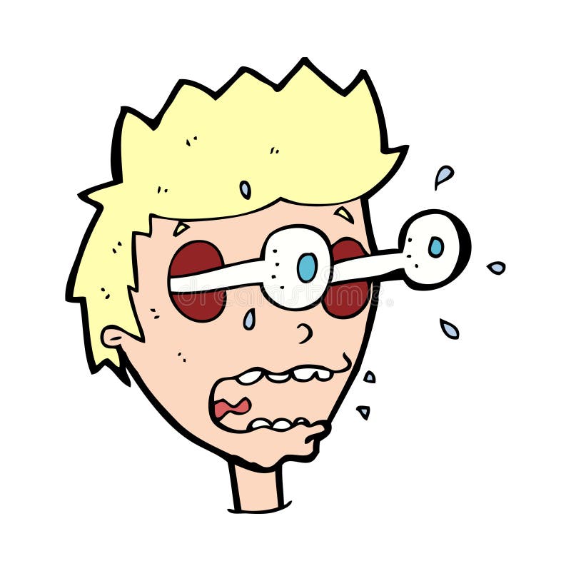 Cartoon Surprised Man with Eyes Popping Out Stock Vector - Illustration