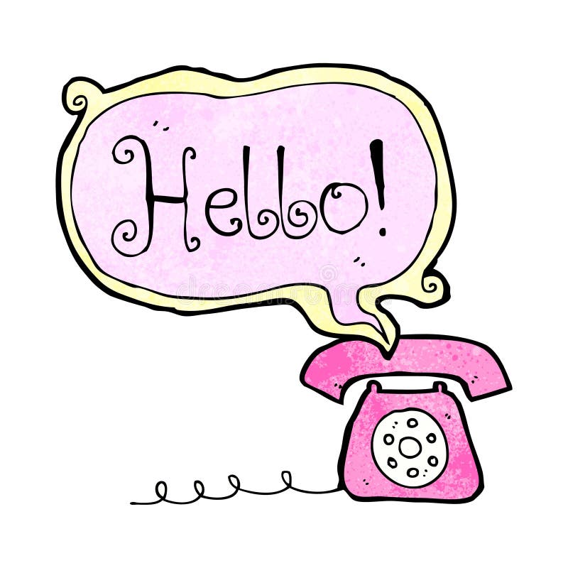 cartoon talking telephone