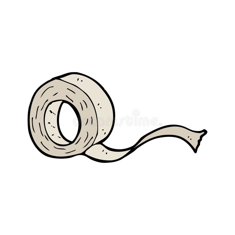 Cartoon tape stock vector. Illustration of doodle, hand 37019088