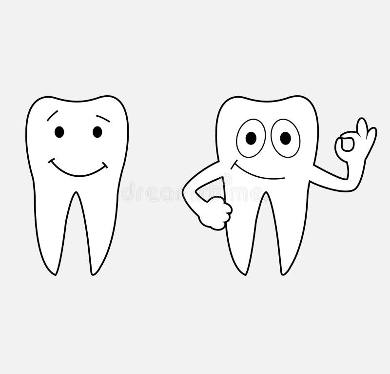 Cartoon teeth royalty free illustration