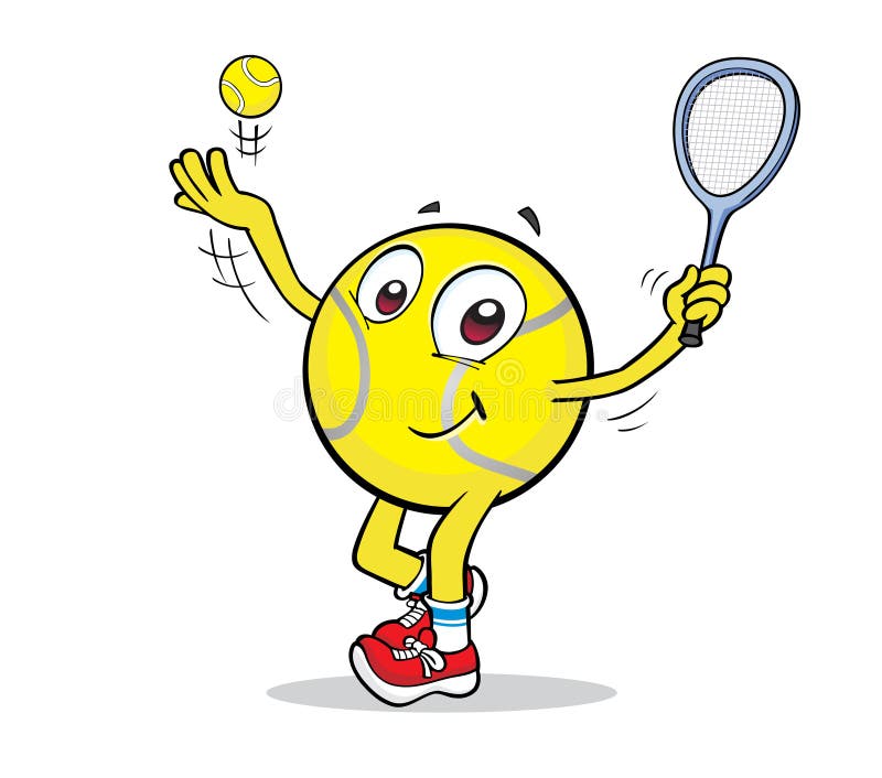 Cartoon tennis ball mascot stock illustration. Illustration of adorable - 175715168 Cartoon tennis ball mascot stock illustration. Illustration of adorable - 175715168