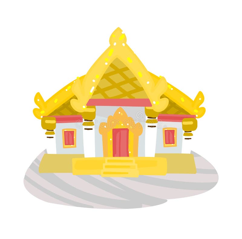 Cartoon Thai Temple Vector on Background. Stock Vector - Illustration of april, flower: 238216436 Cartoon Thai Temple Vector on Background. Stock Vector - Illustration of april, flower: 238216436
